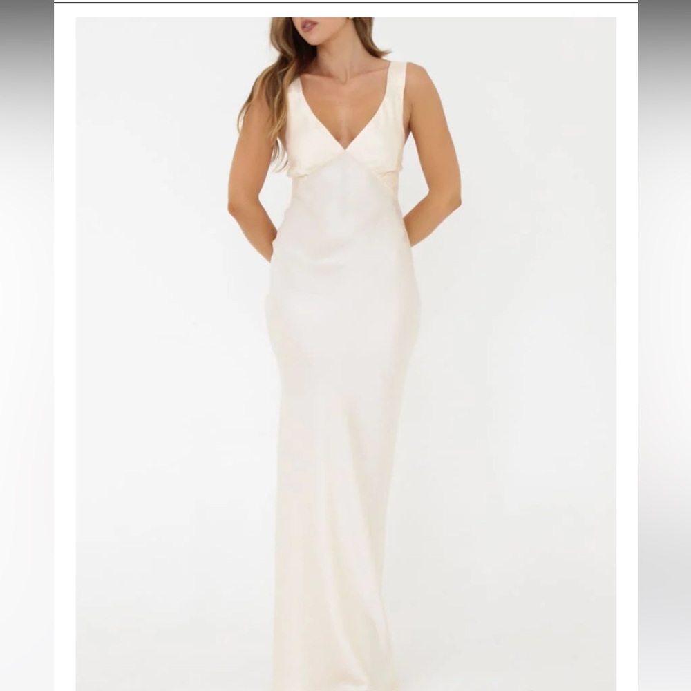 Rumored Cream Maxi Dress